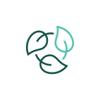 Blätter Icon in einem Kreis für Bioenergie